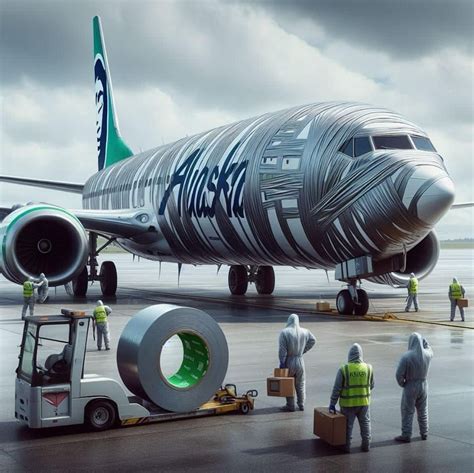 alaska airlines duct tape